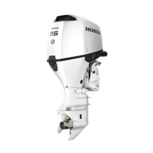 Buy White Honda 115hp Outboard | Remote Mechanical, Electric Start, 25″ Shaft | BF115JXRA